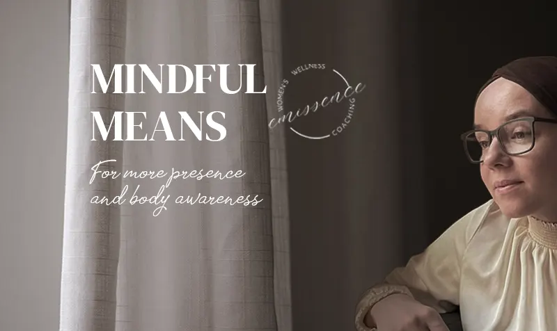 Emilia representing the wellness coach package Mindful Means